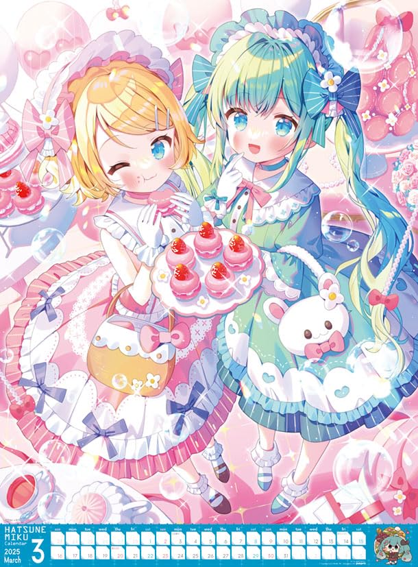 激レア　初音ミク　カレンダー　ピアプロ　ボーカロイド Amazon.co.jp: エンスカイ 初音ミク 2025年壁掛けカレンダー CL-048