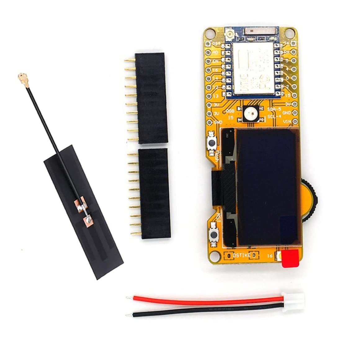Test WiFi DeAuther ESP8266 Tablero de Desarrollo programable con Software de Pantalla OLED de 1.3 Pulgadas a Bordo de la Antena 2dB ESP8266 WiFi DeAuther111