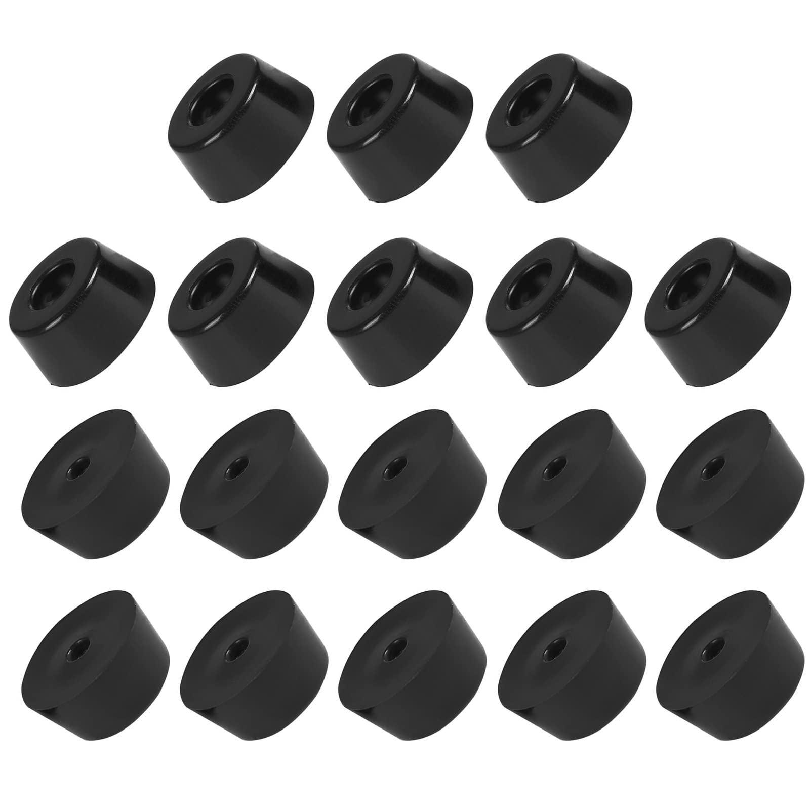 METALLIXITY Rubber Bumper Feet (22x10mm/0.87"x0.39") 18Pcs, Round Leg Pads Floor Protectors with Metal Washer
