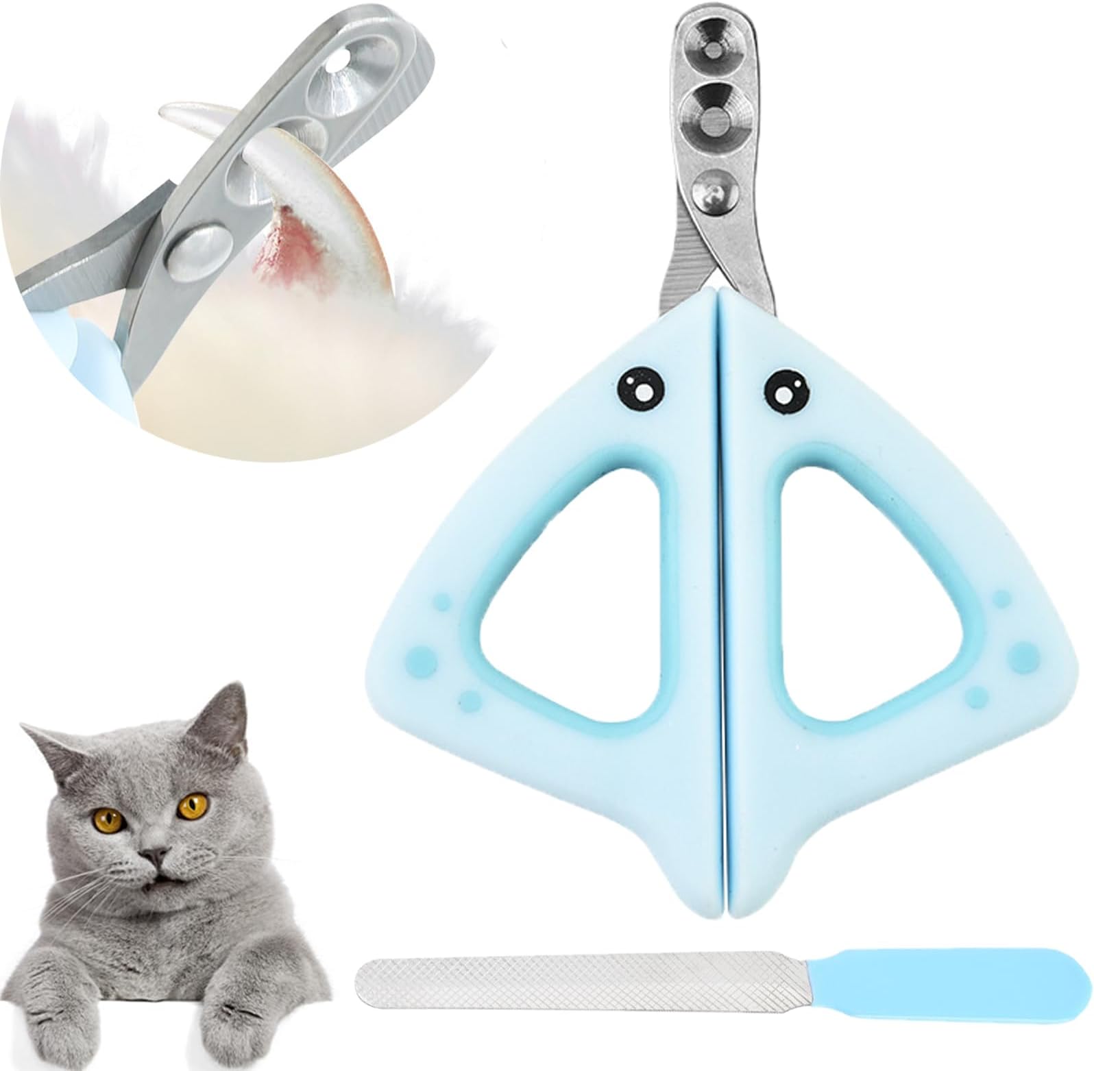 BSITSSS Cat Nail Clippers with Safety Guard, Cat Claw Clipper with 2mm
