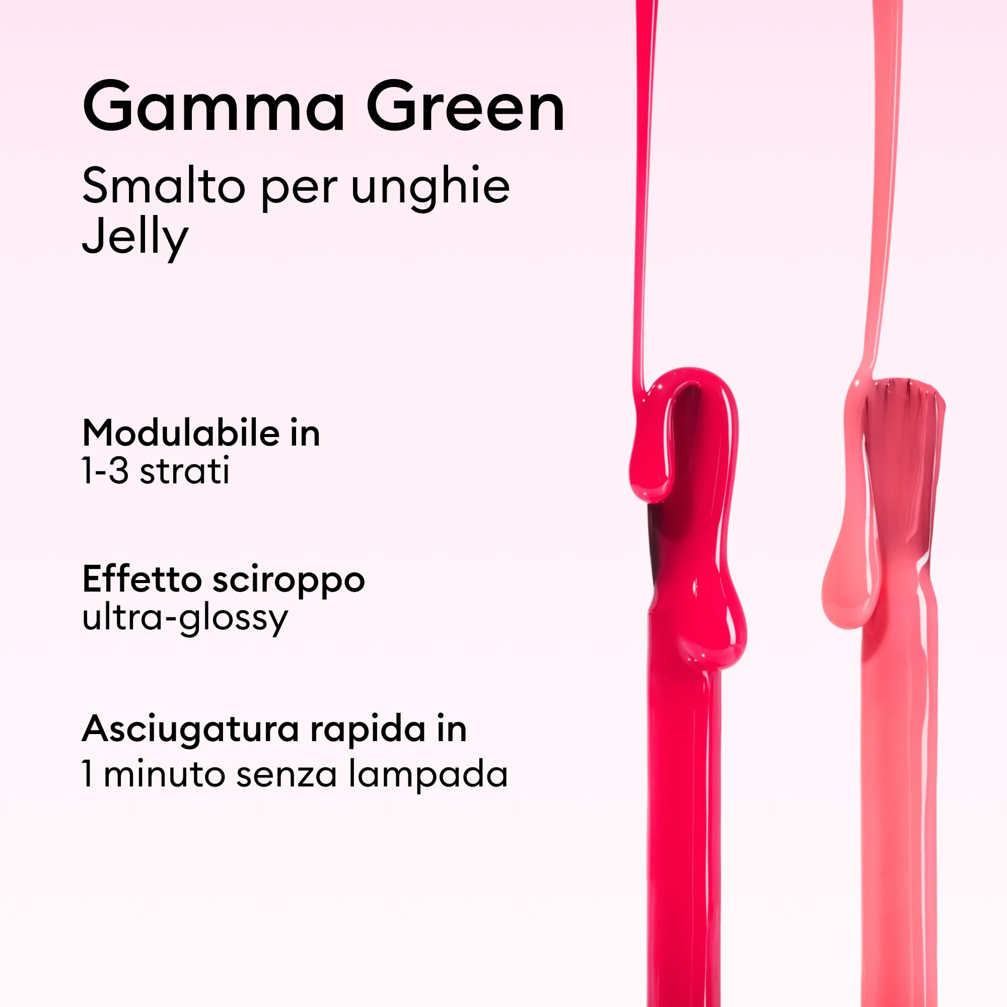 Manucurist - Duo Smalti Jelly Green™ Sugar Plum & Pomme d’Amour - Smalto Unghie Traslucido - Finish Jelly Semi-Opaco Effetto Ultra Glossy - 82,5% di Ingredienti di Origine Naturale - 15 ml