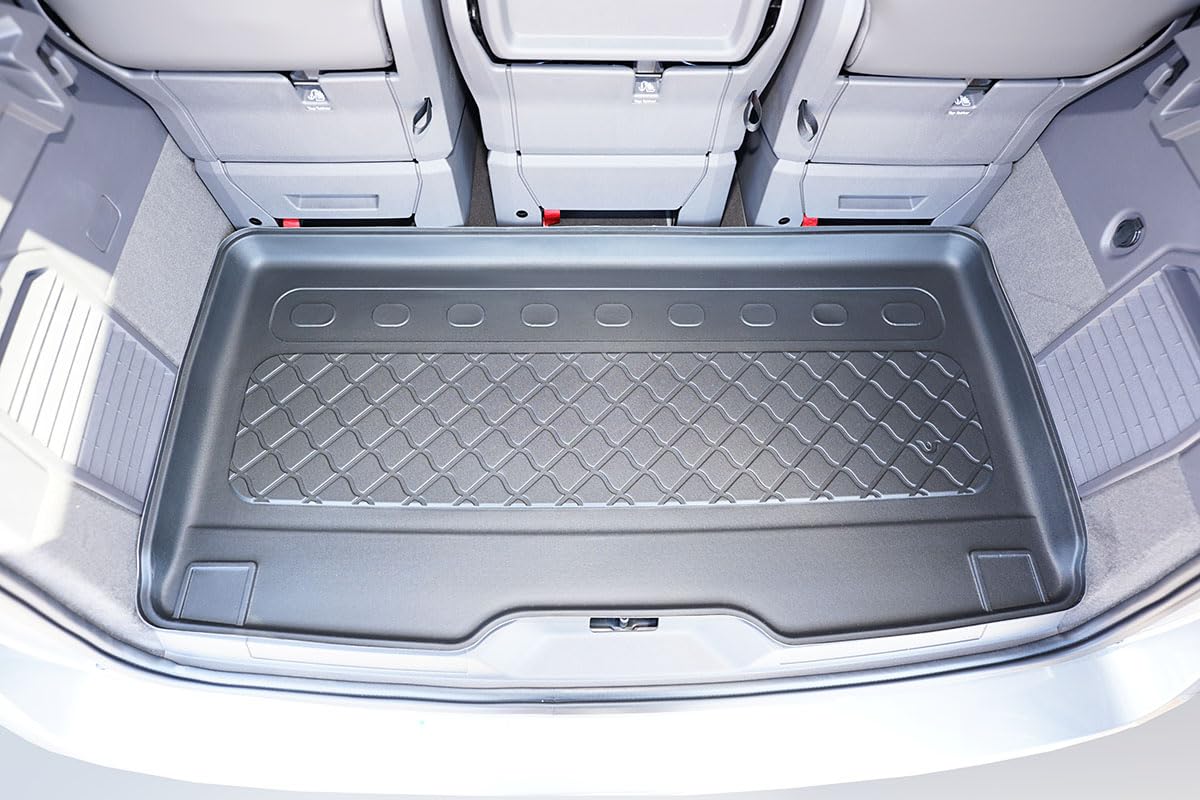 MTM Kofferraumwanne kompatibel mit Volkswagen T7 Multivan (auch eHybrid/PHEV) 10.2021-, Kofferraummatten Passgenaue mit Antirutsch, Widerstandsfähig, Leicht zu waschen und Geruchsneutral, cod. 10058