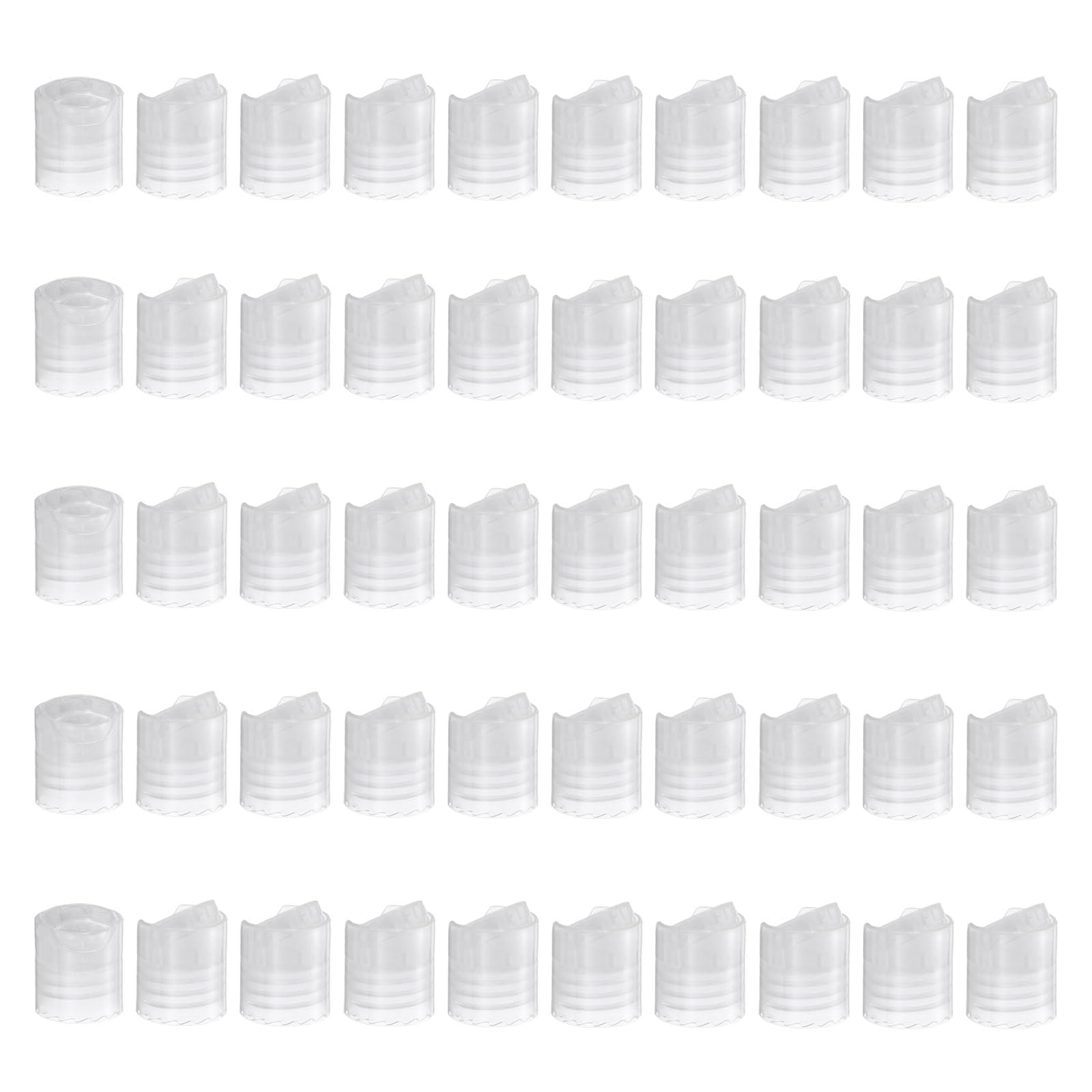 Bouchon en plastique 20/410 transparent pour bouteille compressible vide de shampooing