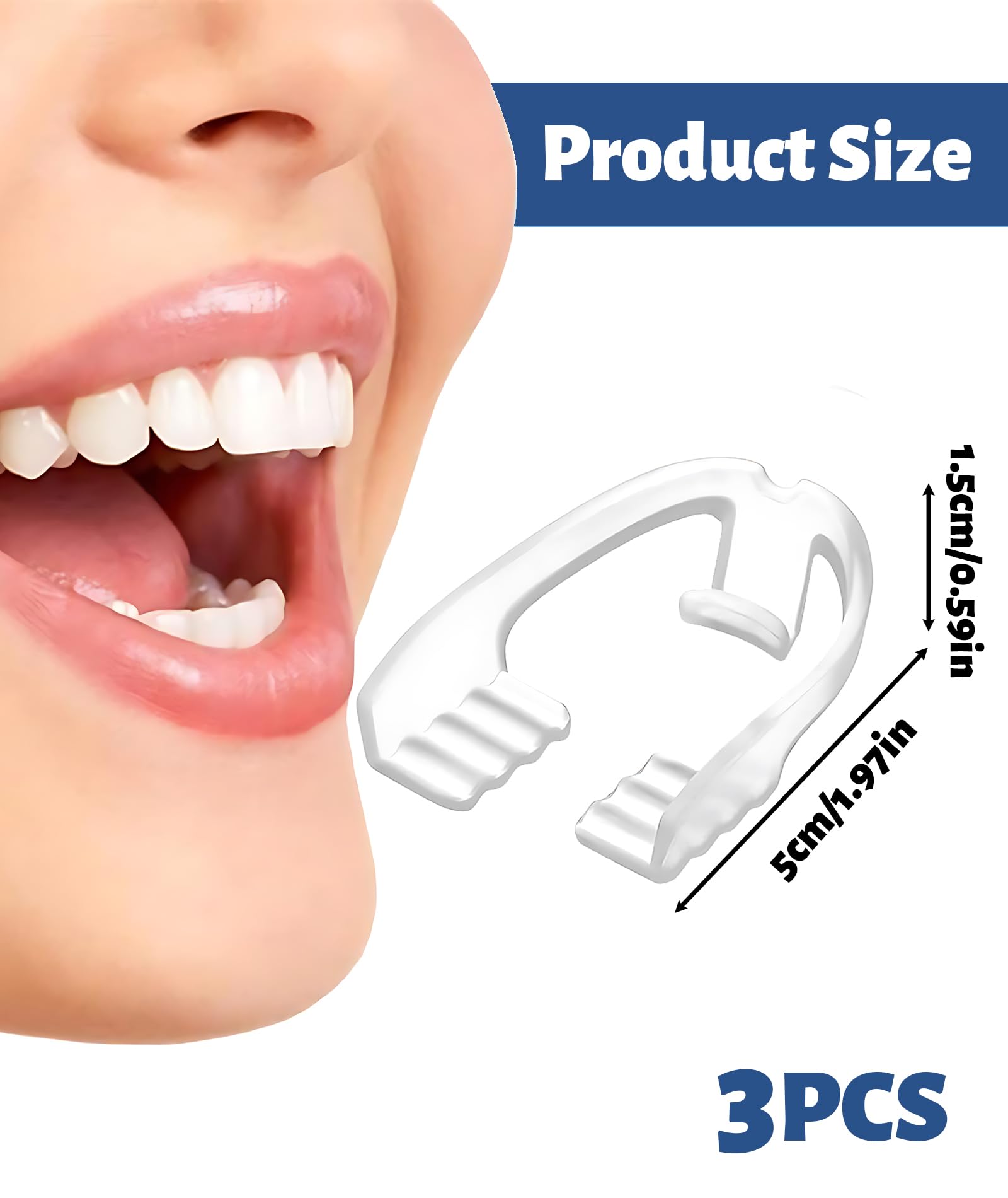 3PCS Night Guards for Teeth Grinding, Mouth Guard for Teeth Grinding with Comfort Fit Design, Teeth Guard for Night Grinding, Helps Reduce Teeth Clenching, - Image 2 thumbnail