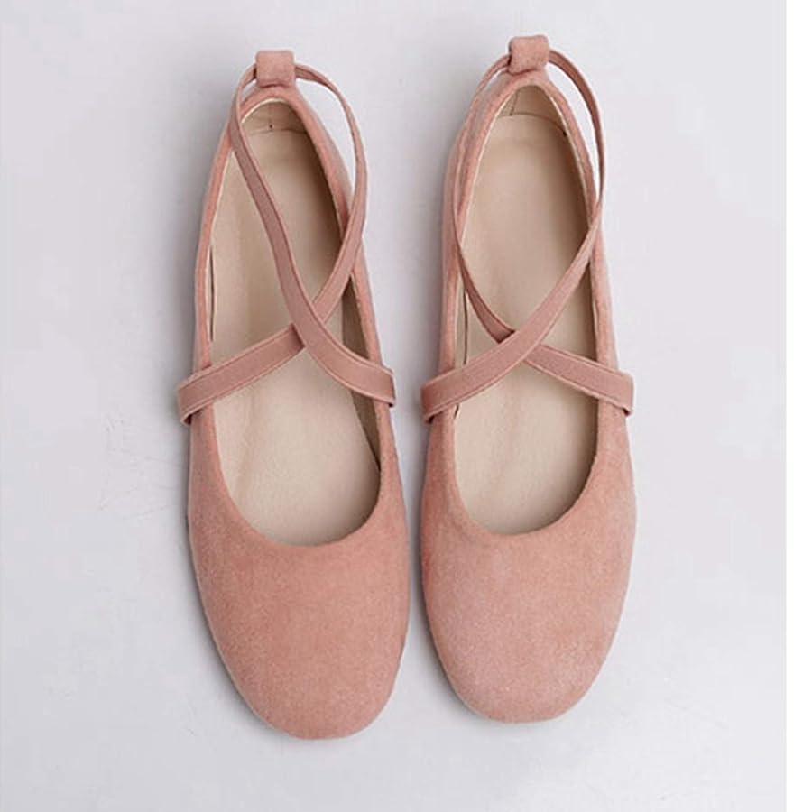 ピンク バレエシューズ クロスストラップ Amazon | [AYBTO] 秋 ピンク パンプス ストラップ ローヒール 夏