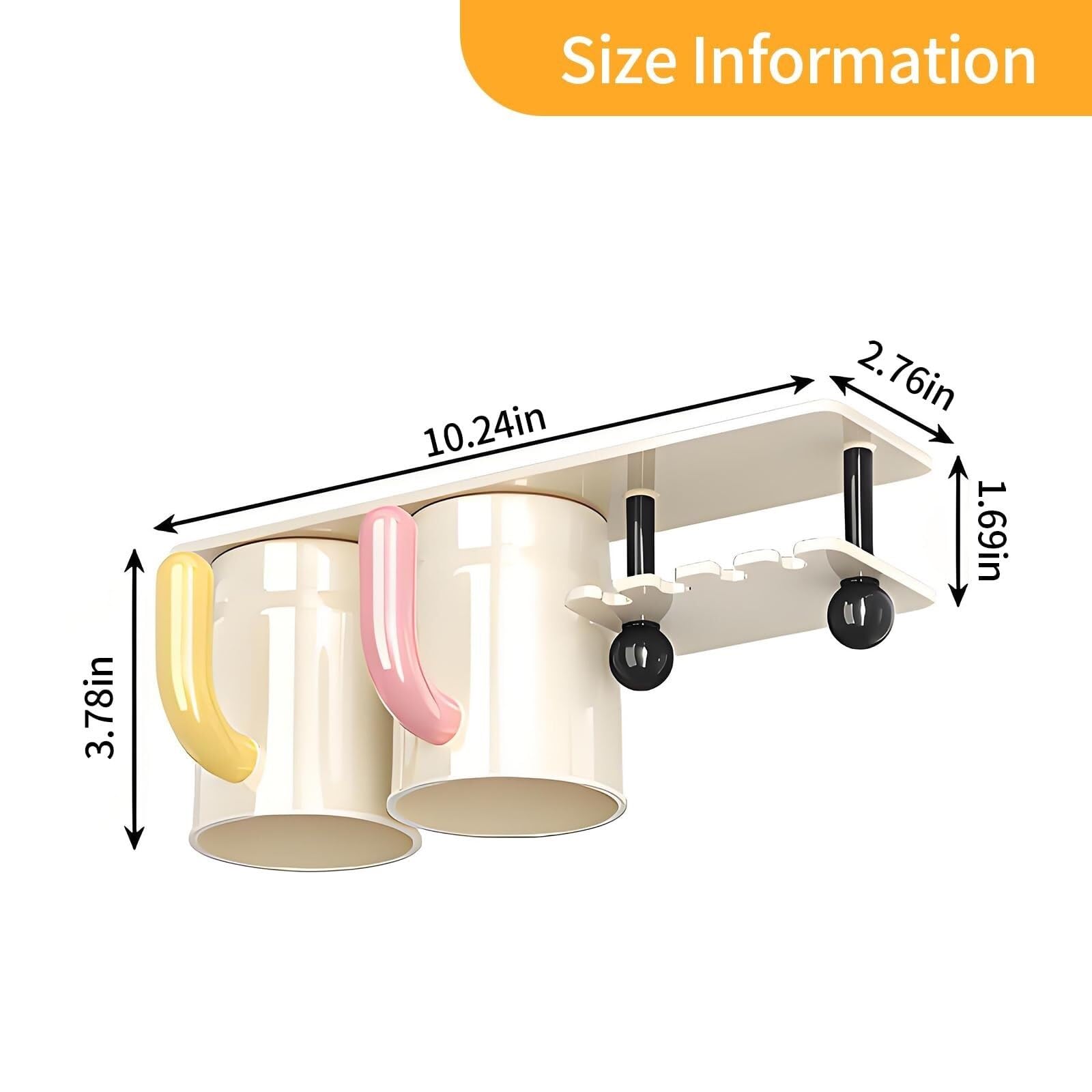 Modern Porta Cepillos De Dientes, Soporte Magnético Invertido For Cepillo De Dientes For Baño Al Revés con Vasos For Cepillos Ahorra Espacio(10.24in)
