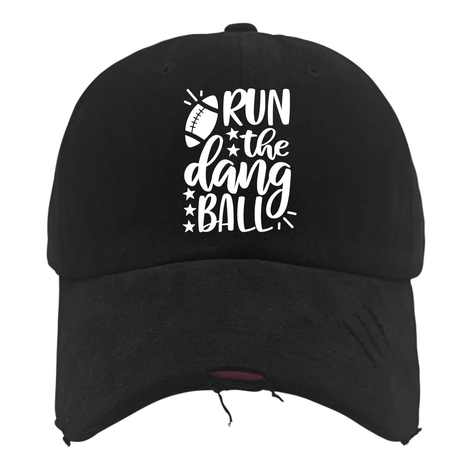 TANKWORLD Run The Damn Ball-4 Cap Women Cap AllBlack Womens Hat Gifts for Boyfriends Cycling Hats