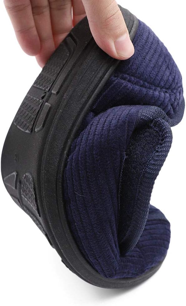Mens Diabetic Slippers Extra Wide Memory Foam Comfort House Shoes with Adjustable Closure for Swollen Feet, Edema, Arthritis, Elderly Indoor/Outdoor - Image 7