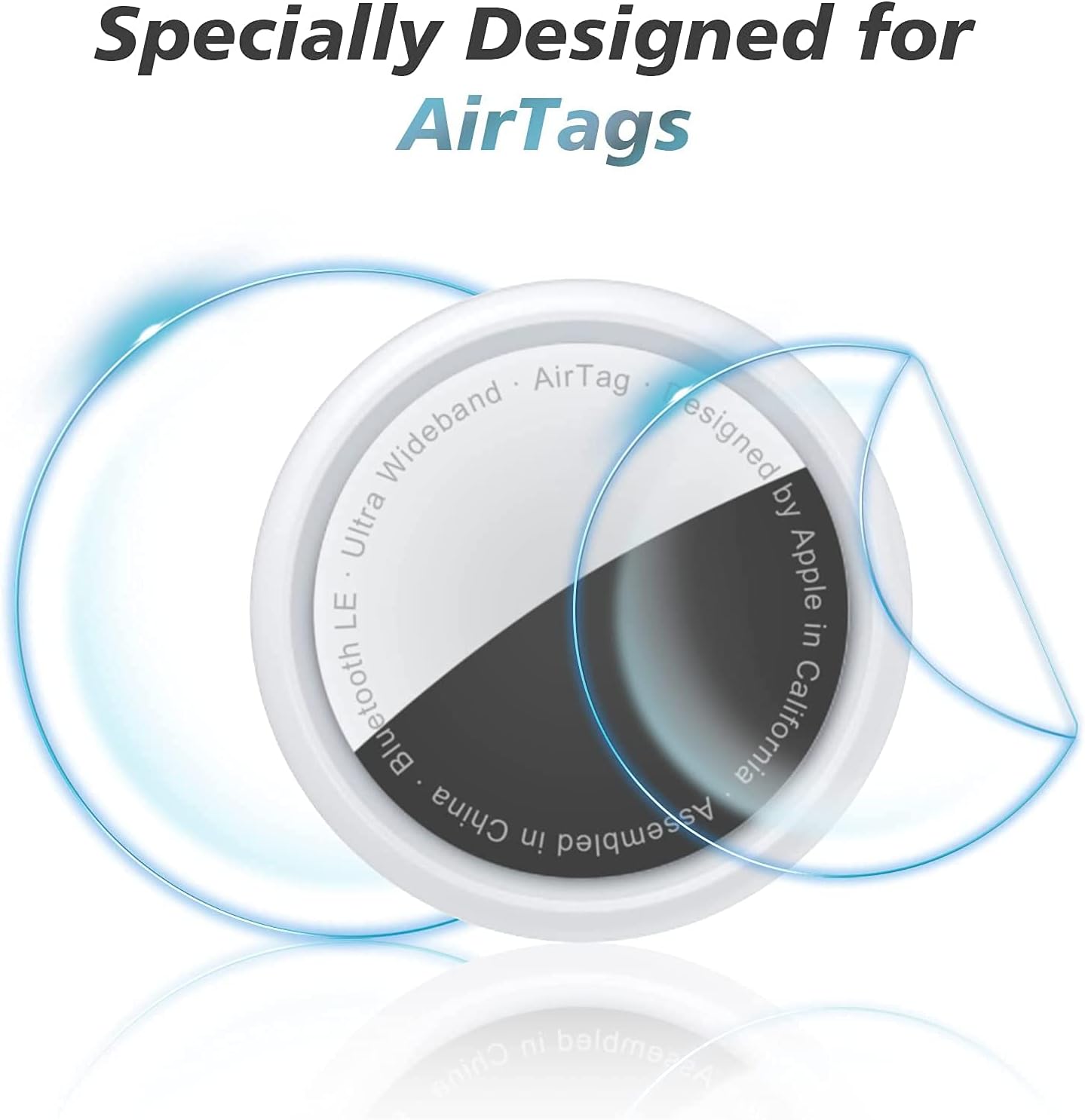 2 pack airtag case cover airtag protector 8 pcs 4 front4 back soft silione protective airtag holder dogcat collar airtag case cover pet co