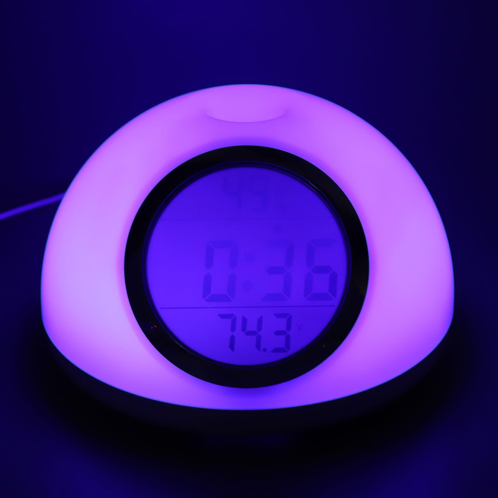 Luz para Despertar con Control y Simulación, Luz Cálida de 7 Colores, Reloj Despertador LCD para Personas Que Duermen y Niños