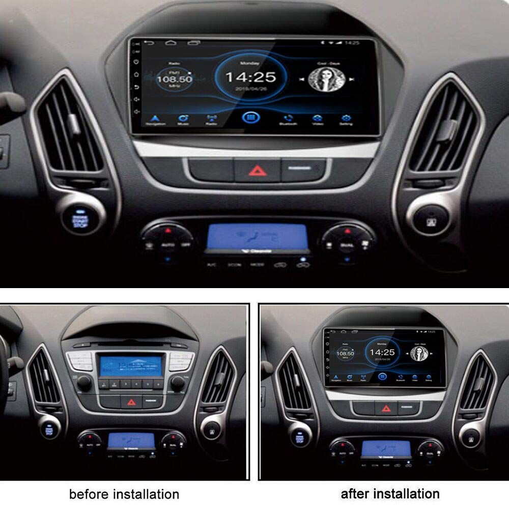 Wireless Carplay Autoradio Android per Hyundai Tucson IX35 2011-2015 | Touchscreen da 10'' con Carplay e Android Auto Wireless, Mirror Link, Navigazione GPS, Bluetooth, Wi-Fi, SWC,FM/RDS 2G + 32G