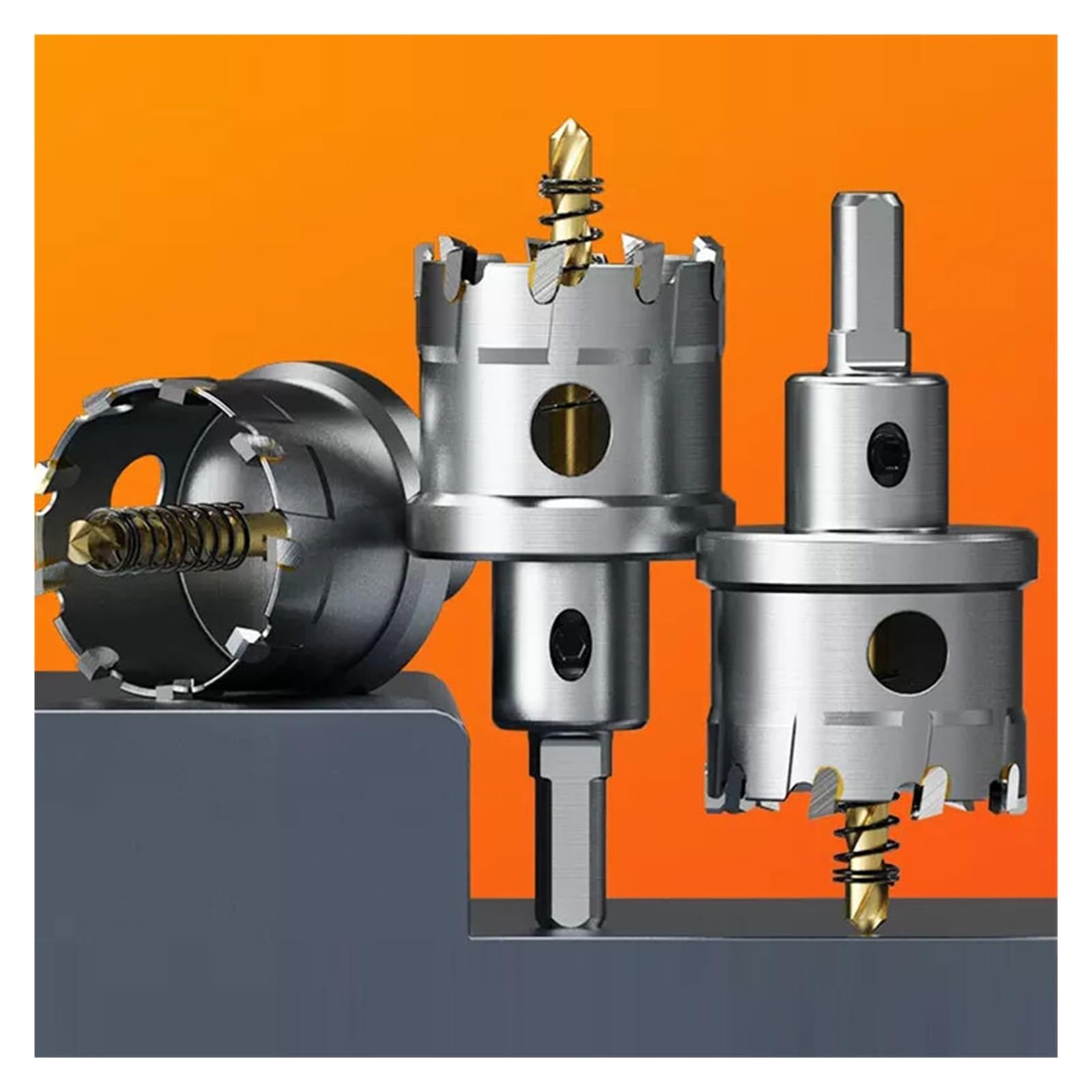 1 Uds. Broca de base cobalto con punta carburo, sierra perforadora acero inoxidable 16-125mm
