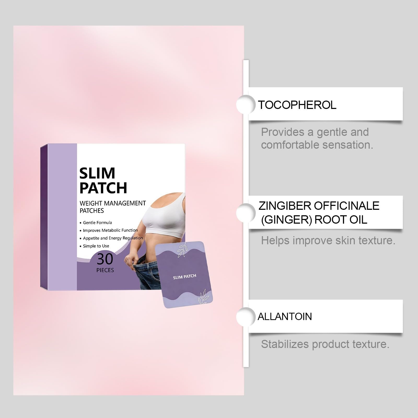 Plaster wyszczuplający, zarządzanie wagą, reguluje metabolizm | Plaster Odchudzający Zarządzanie Wagą Łagodna Formuła Reguluje Metabolizm i Apetyt | Plaster Odchudzający Zarządzanie Wagą