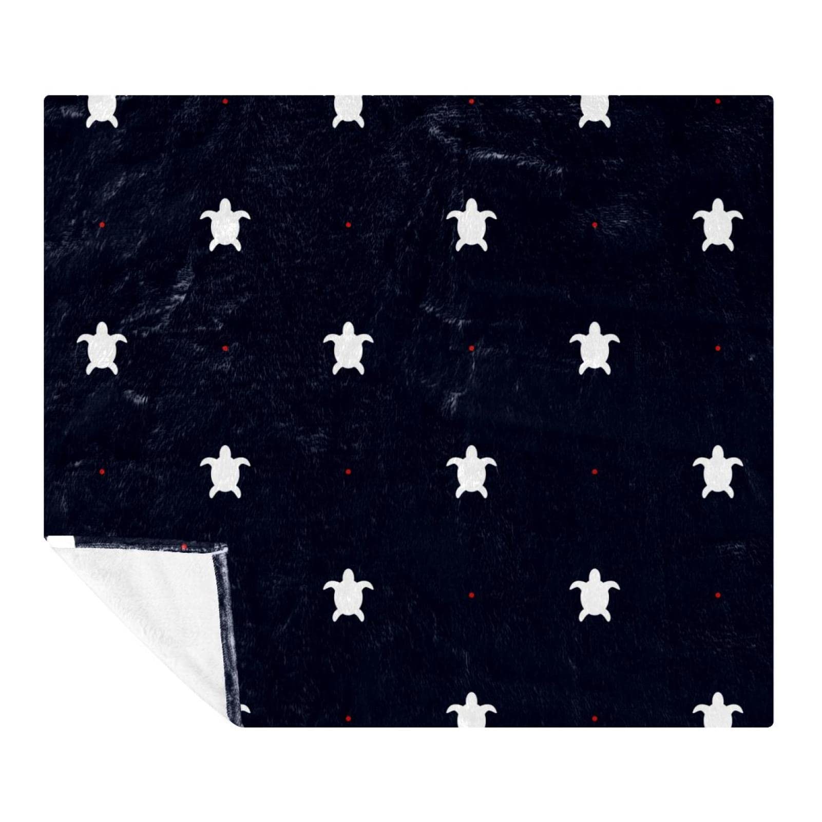 Couverture microfibre tortue de mer bleue, plaid canapé lit et voyage pour adulte enfant
