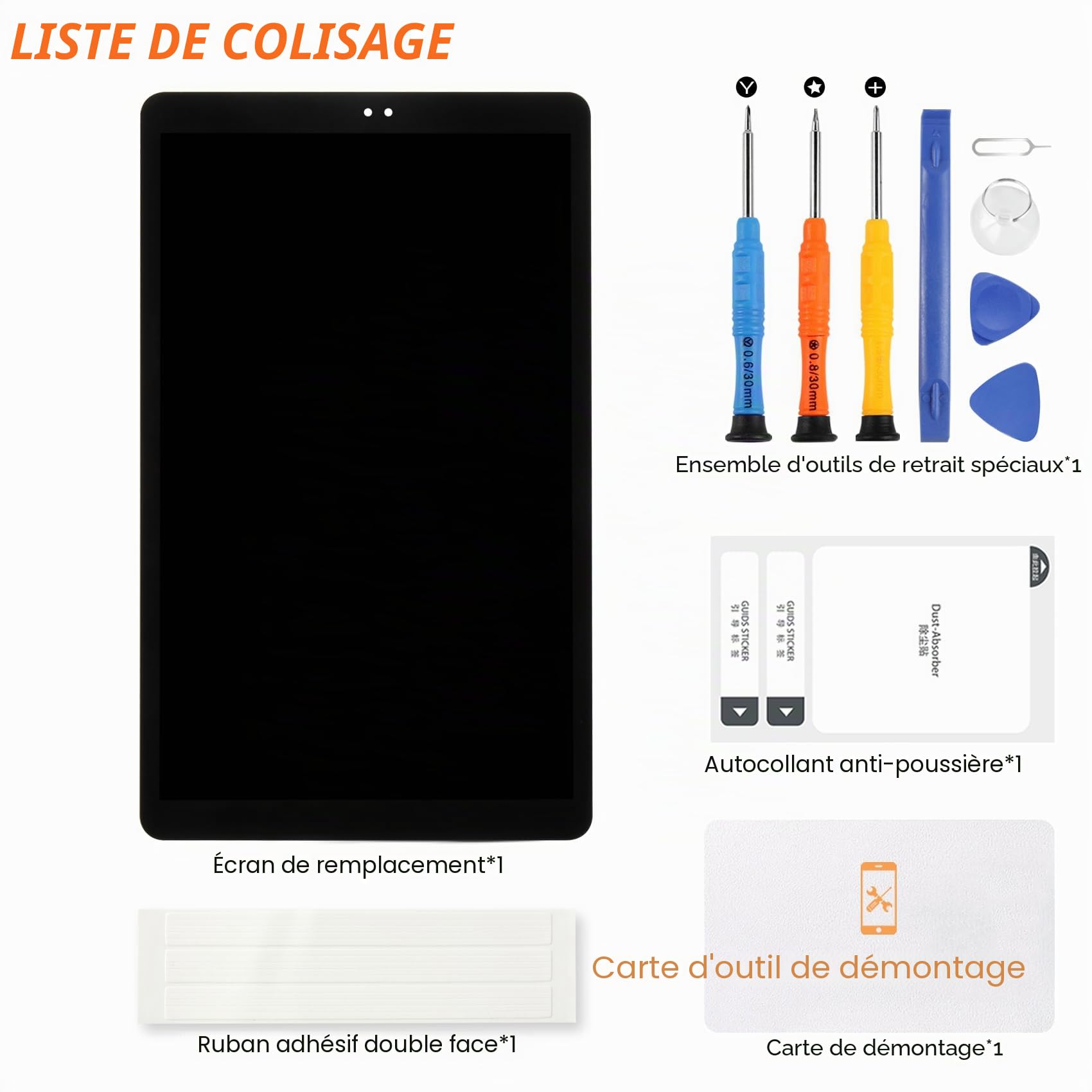 LCD Écran pour Samsung Galaxy Tab A (2018) 10.5 SM-T590, Noir | SM-T595 Écran Tactile Replacement Numériseur Assemblée Réparation Kits
