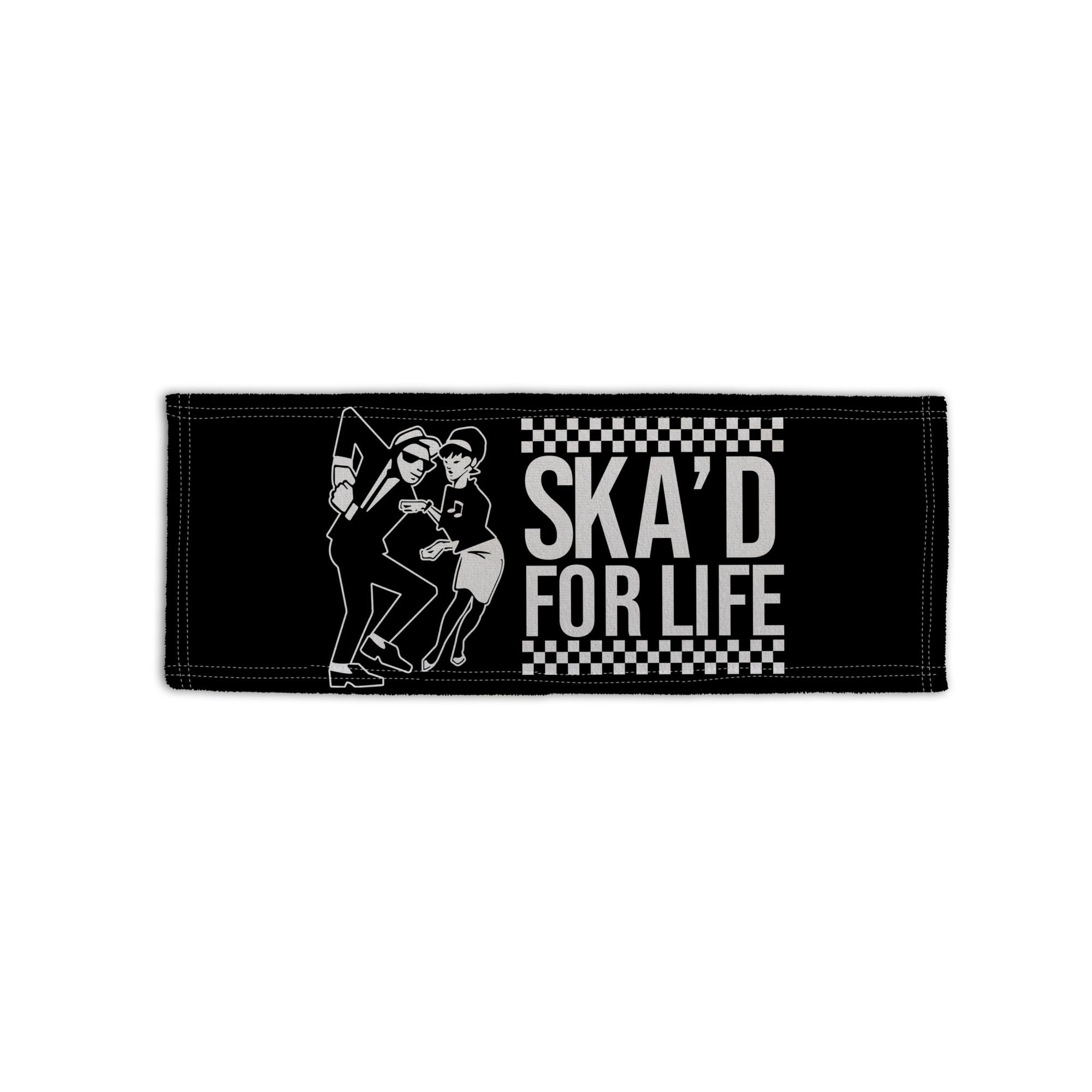 L&S PRINTS FOAM DESIGNS SKA'd For Life Black & White Design Microfibre Bar Towel Pub Beer Mat Cocktail