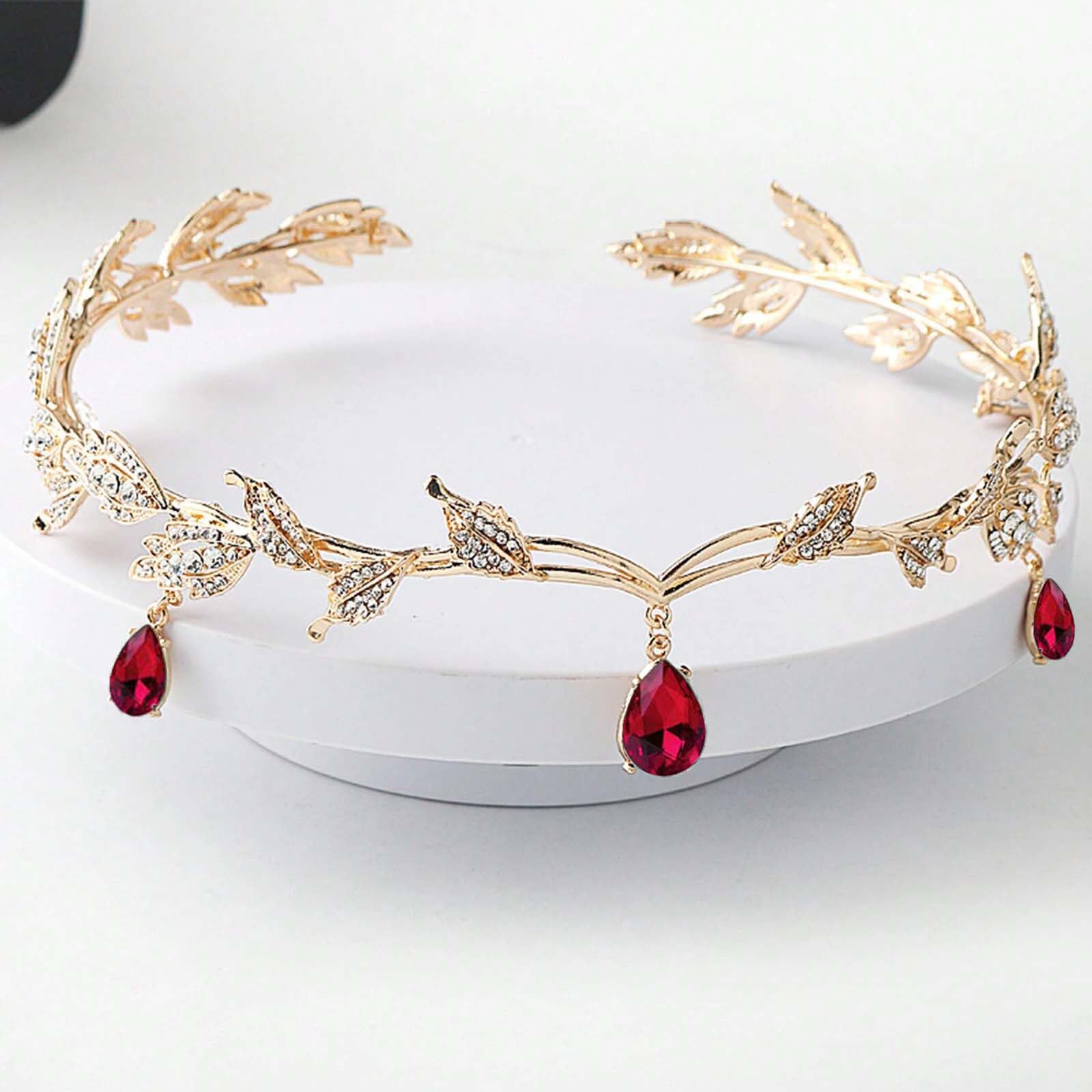 Diadem diadem dla panny młodej, regulowana korona dla panny młodej, diadem elfa retro, diadem elfa, na cosplay, wesele, imprezę, festiwal renesansowy, Boże Narodzenie, urodziny