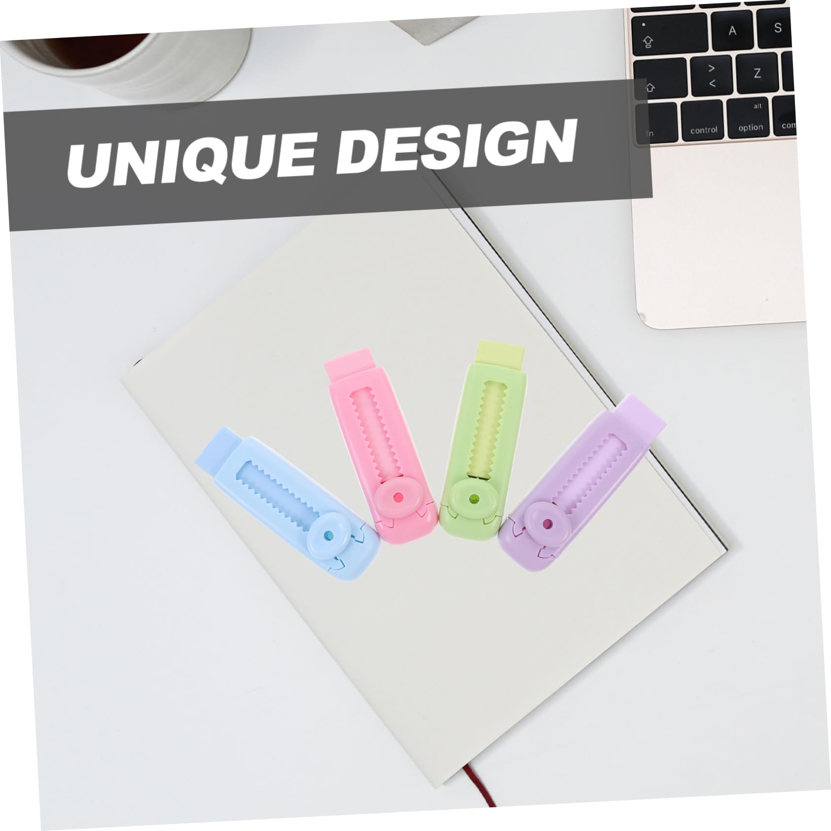 DOITOOL 4 Ensembles Rétractable Couleur École Pour Élèves Traces Pratique Pour Examens Et Tests Scolaires 8 Pièces * 4