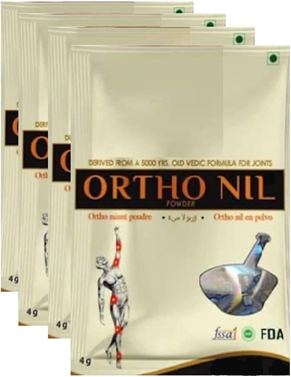 HK Ortho Nil - Polvo para dolor de articulaciones, dolor corporal, dolor muscular (70 bolsas)