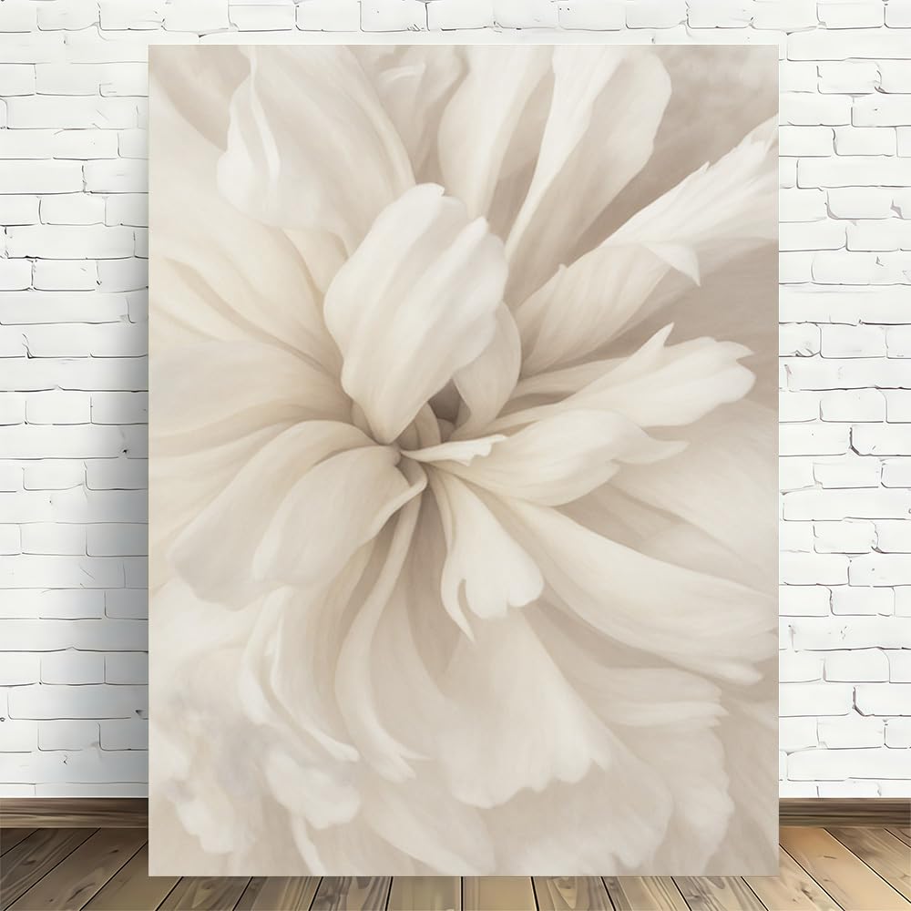 Cuadro floral blanco retro para transformar las paredes de tu salón u oficina