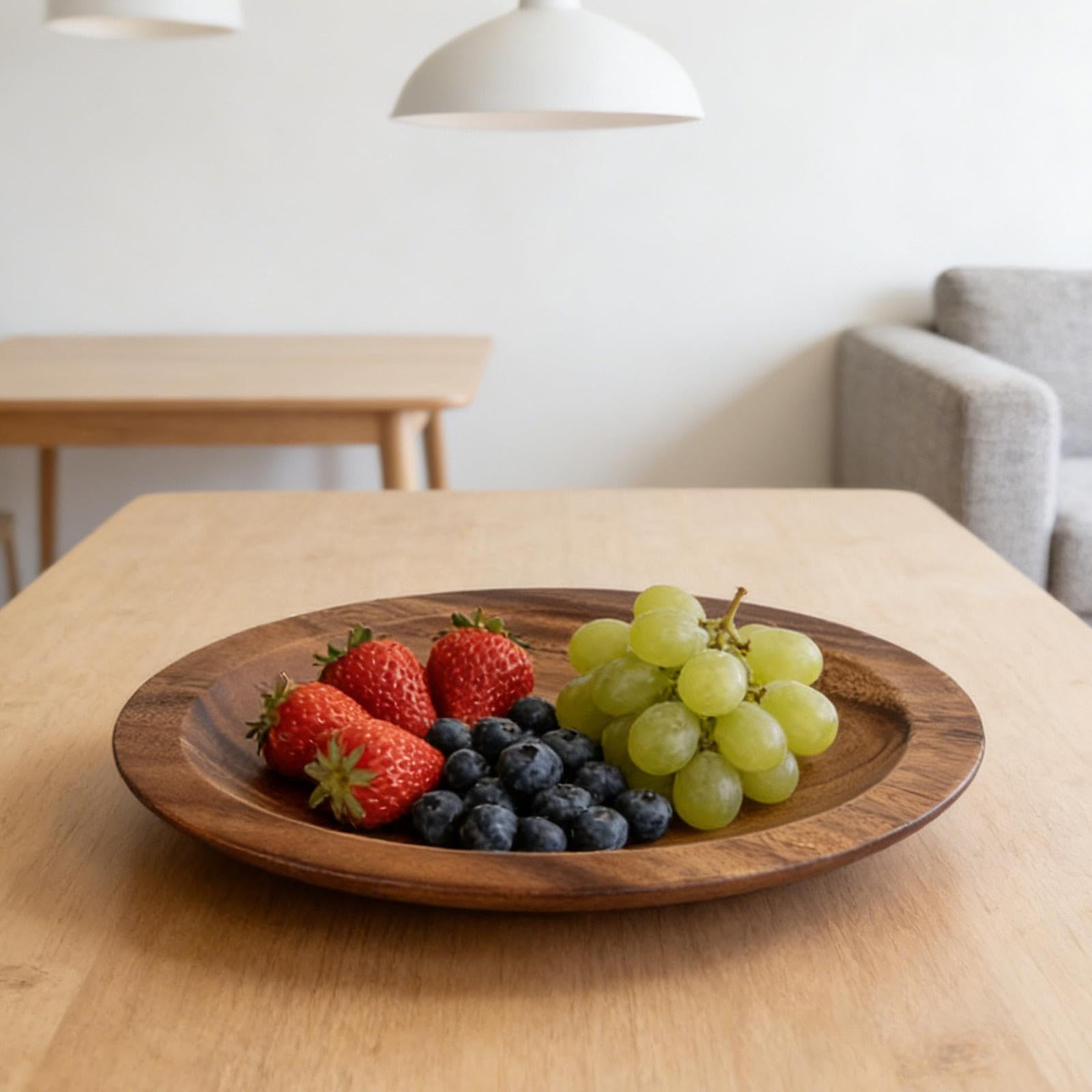 Cuenco de Madera para Ensalada, Cuenco para Servir, Suministros multifuncionales, mostrador, rústico, Comedor, Cocina, Durabilidad, decoración del, L