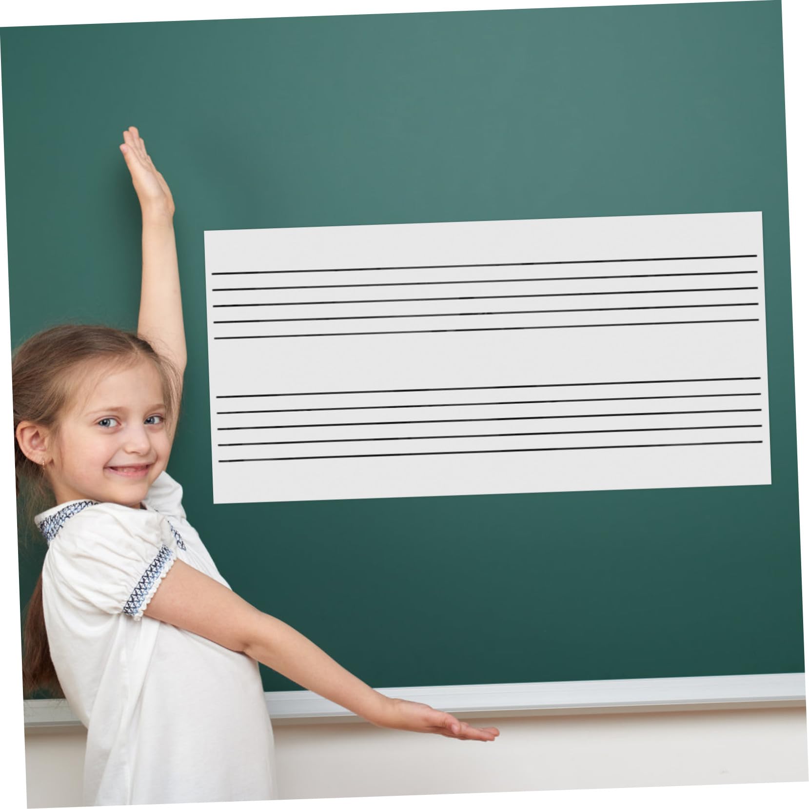 Magnetisches Musiknoten Whiteboard Notenzeile Tragbar Wiederverwendbar Trocken Abwischbar Robust Weiches Material Für Musikunterricht Klassenzimmer Persönliche Nutzung