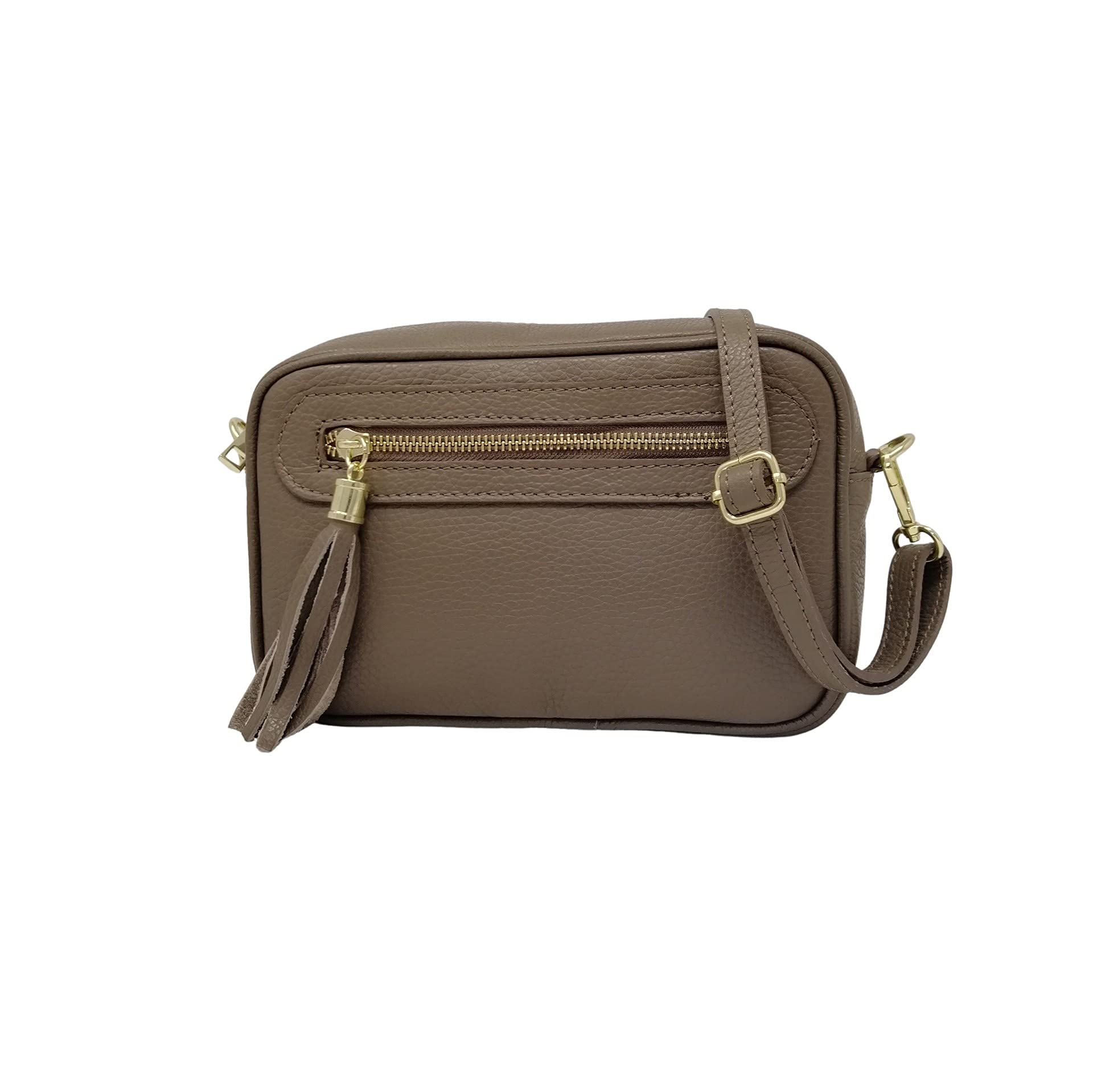 Mauro Pelletteria Borsa Donna Tracolla Piccola Vera Pelle Made in Italy – Modello Joy – Borsa a Tracolla Elegante con Cerniera e Tracolla Regolabile – Idea Regalo Donna