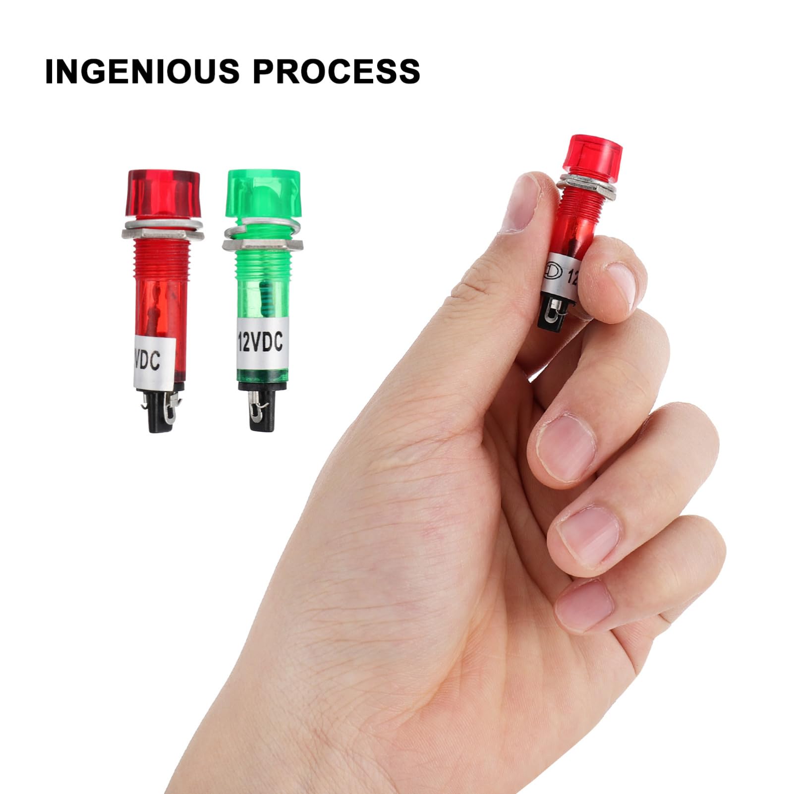 20 Pcs Signal Light Signal Lamp Car Light Head Waterproof Lamp Power Lamp Red Indicator Light Indicator Mini Light Power Indicator Light Panel Mount Signal Pilot Lamp Plastic SEWOART