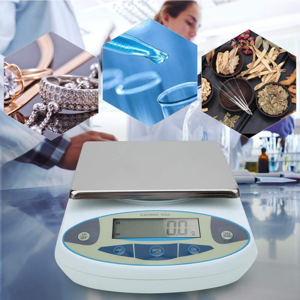 【𝐏𝐚𝐬𝐜𝐮𝐚】 30 kg 0,1 g balanza de laboratorio balanza electrónica digital de alta precisión 100-240 V, balanza balanza digital balanza(EU Plug)