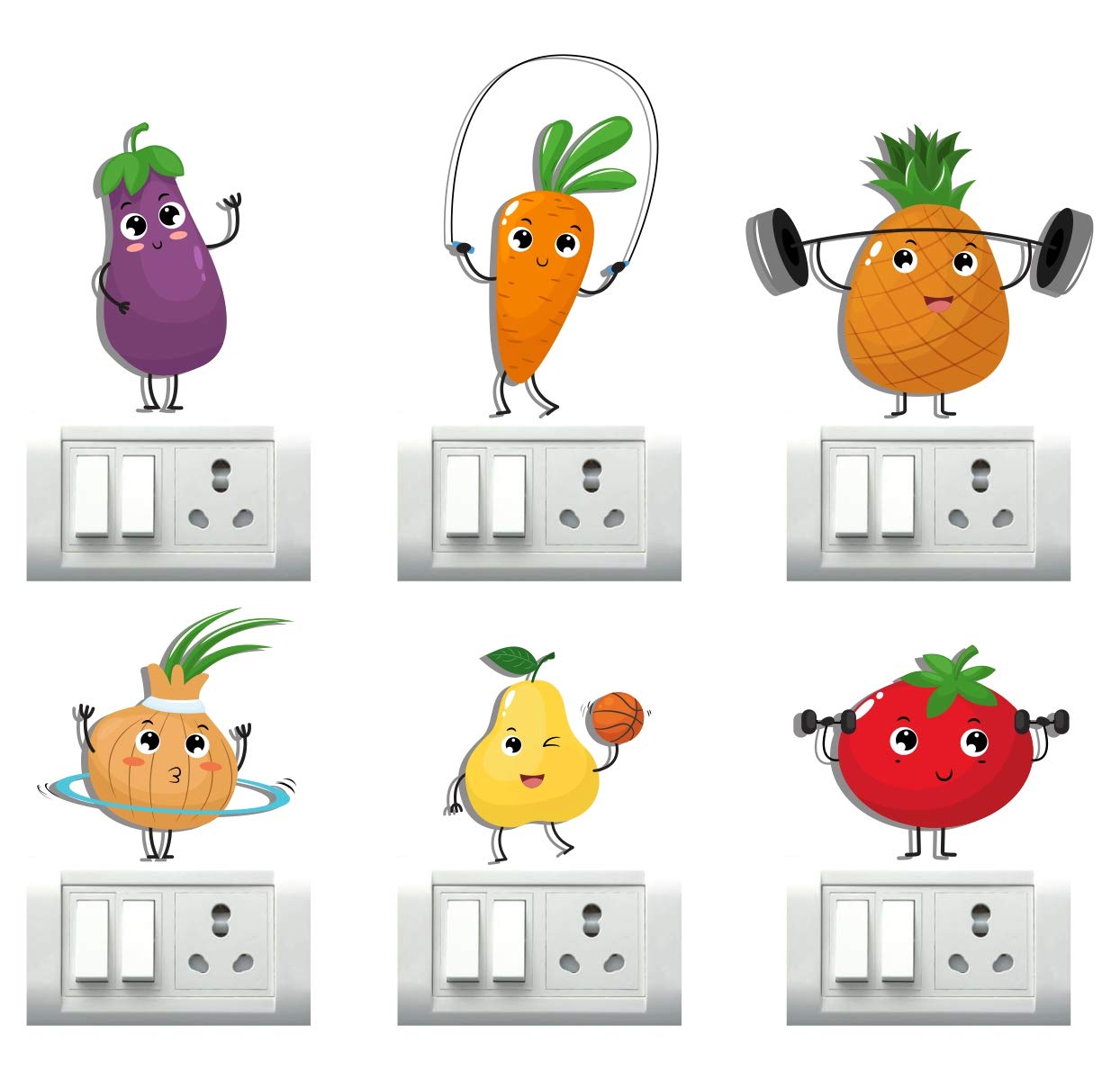 VCREATE DECOR Kitchen vagetable Switch Board Sticker & Decal (PVC Vinyl,Size-30 Cm X 35 Cm) (B08CB7MWWQ) Amazon Price History, Amazon Price Tracker