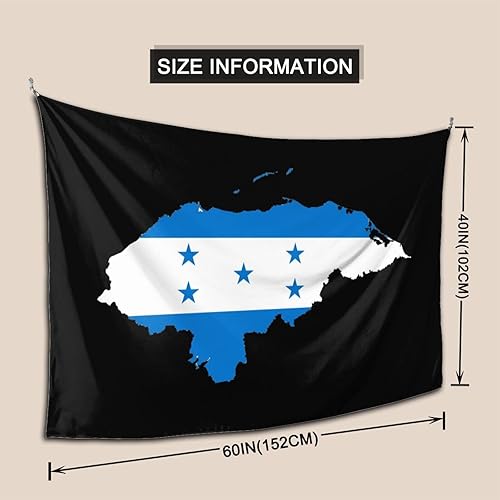 Miniatura 5 de Tapiz de bandera de Honduras para colgar en la pared, manta decorativa para dormitorio, sala de estar, dormitorio, tapiz de 60 x 40 pulgadas, se
