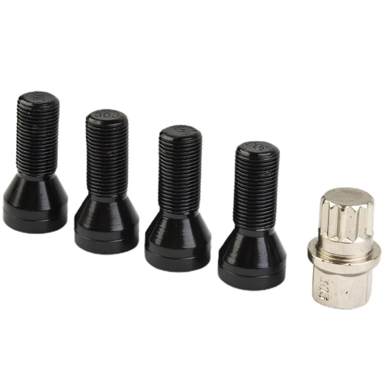 Car Locking for X3 X6 4Pcs/kit M14x1.25 M12x1.5 Wheel Locking Bolts Wheel Screw Bolt Lock Nut Key Car Tire Bolts OEM:36136776076
