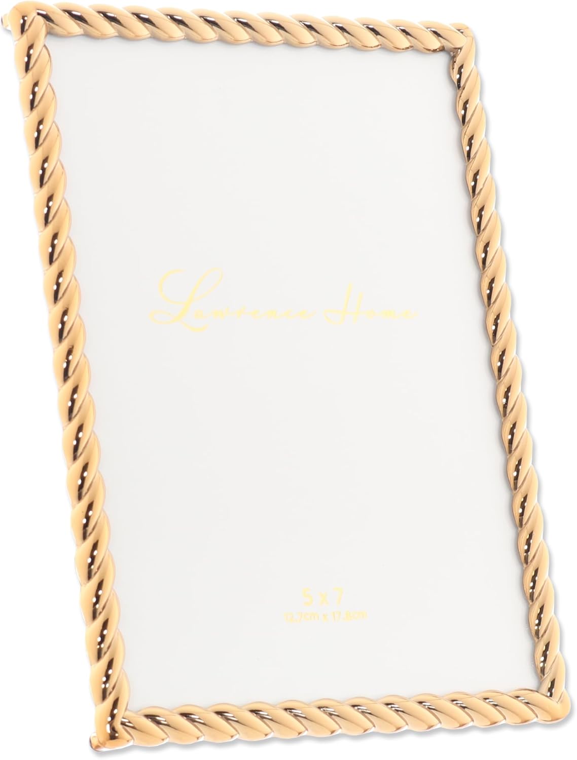 Lawrence Frames Rope Design Metal Frame, 5x7, Gold - Image 3