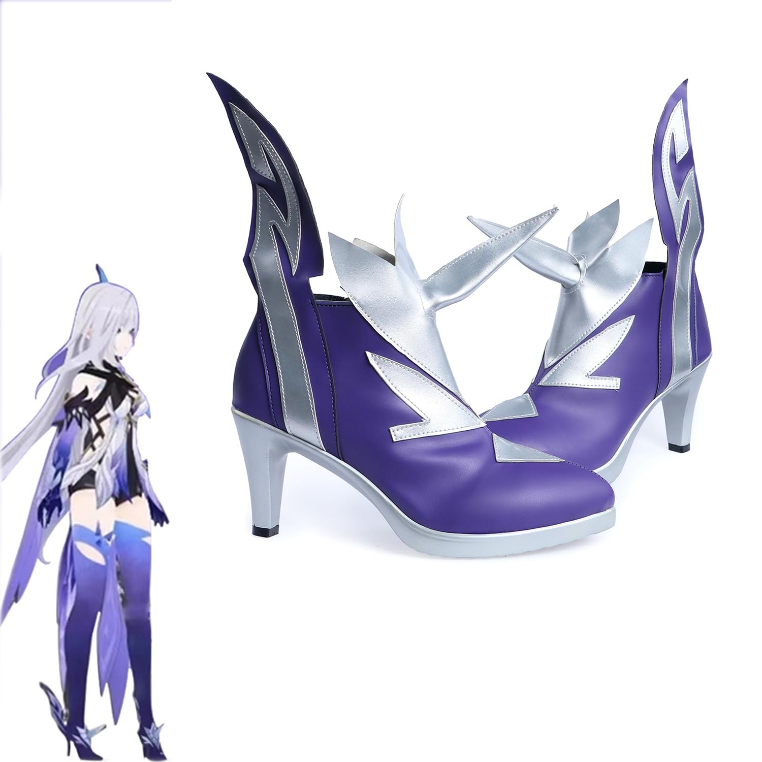 Amazon.co.jp: 原神げんしん グッズ スカーク コスプレ 靴 Skirk