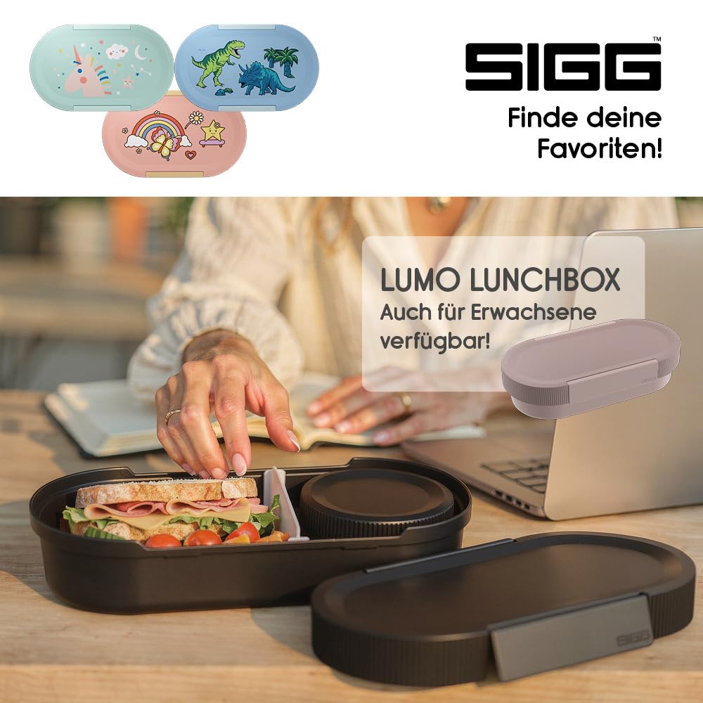 SIGG Lumo Football Splash - Fiambrera con lata extra para niños, 2 en 1, sin BPA, color verde, 0,8 L