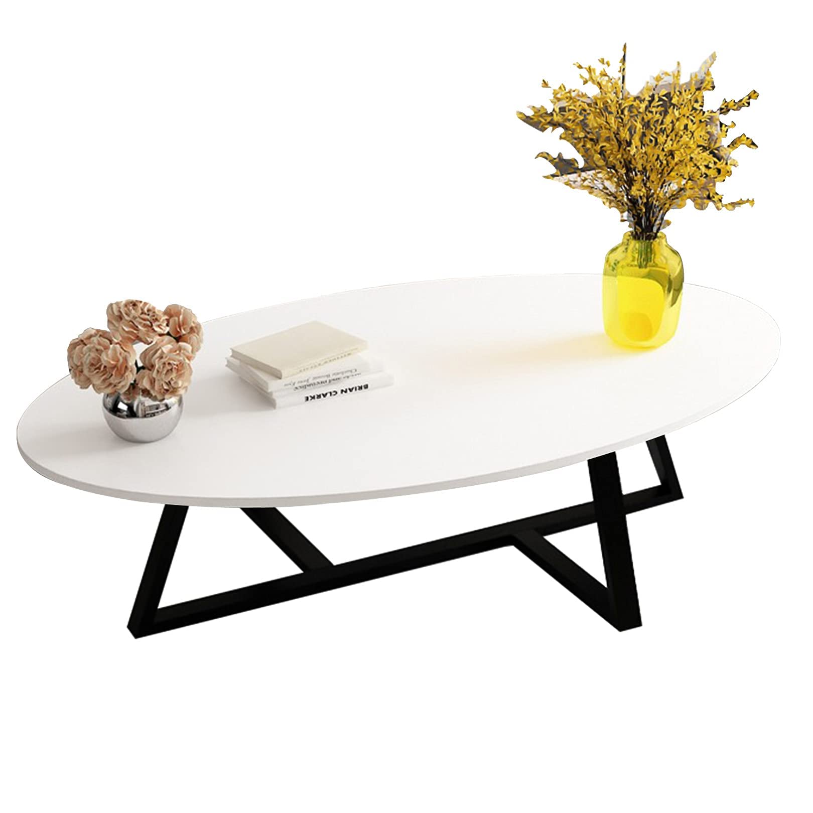 Table basse ronde 100 cm ovale quatre couleurs pour salon et bureau