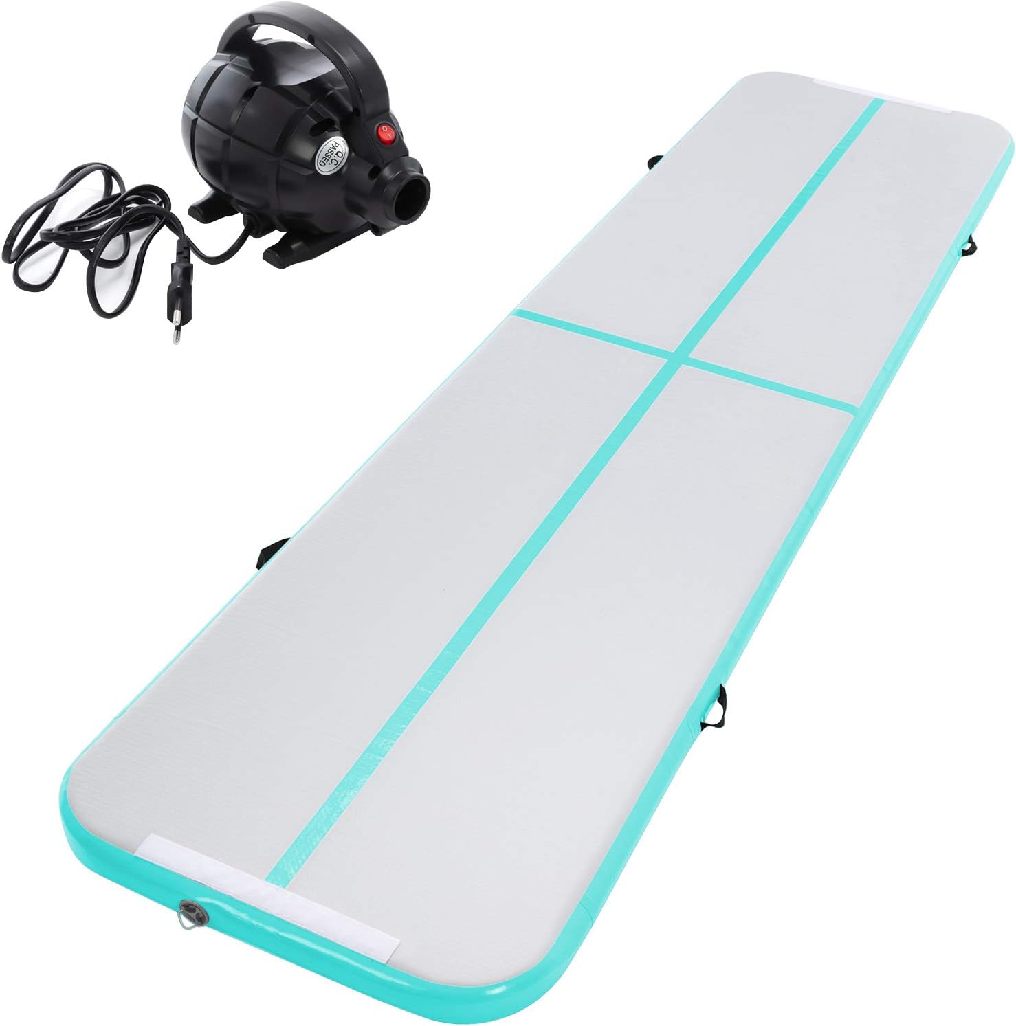 AUXSOUL Gymnastics Air Mat - 10ft/13ft/16ft Gymnastics Training Mats 4 inches Thickness - Tumble Track Tumbling Mat - Inflatable Floor Mats with Electric Air Pump : Sports & Outdoors