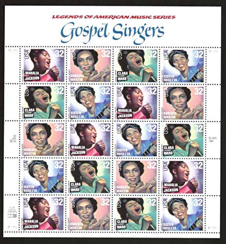 Legends of American Music Series Gospel Singers 1998 32-Cent (Sheet of 20) Definitive Denominated...