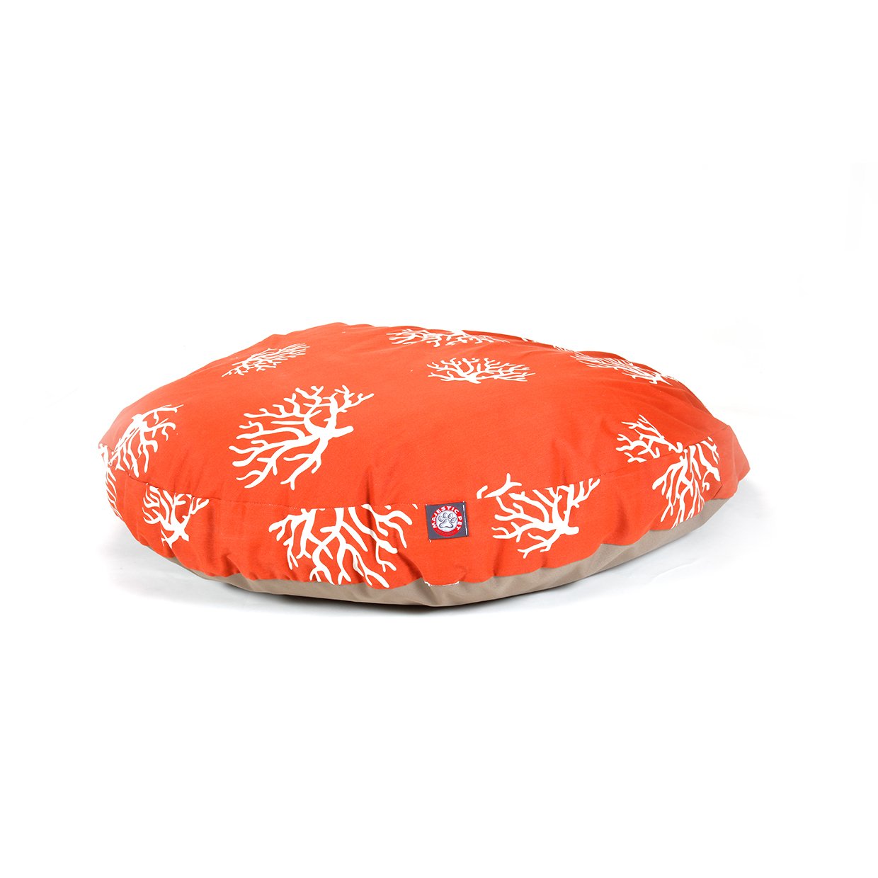 Panier rond Majestic Pet pour animal de compagnie orange corail L