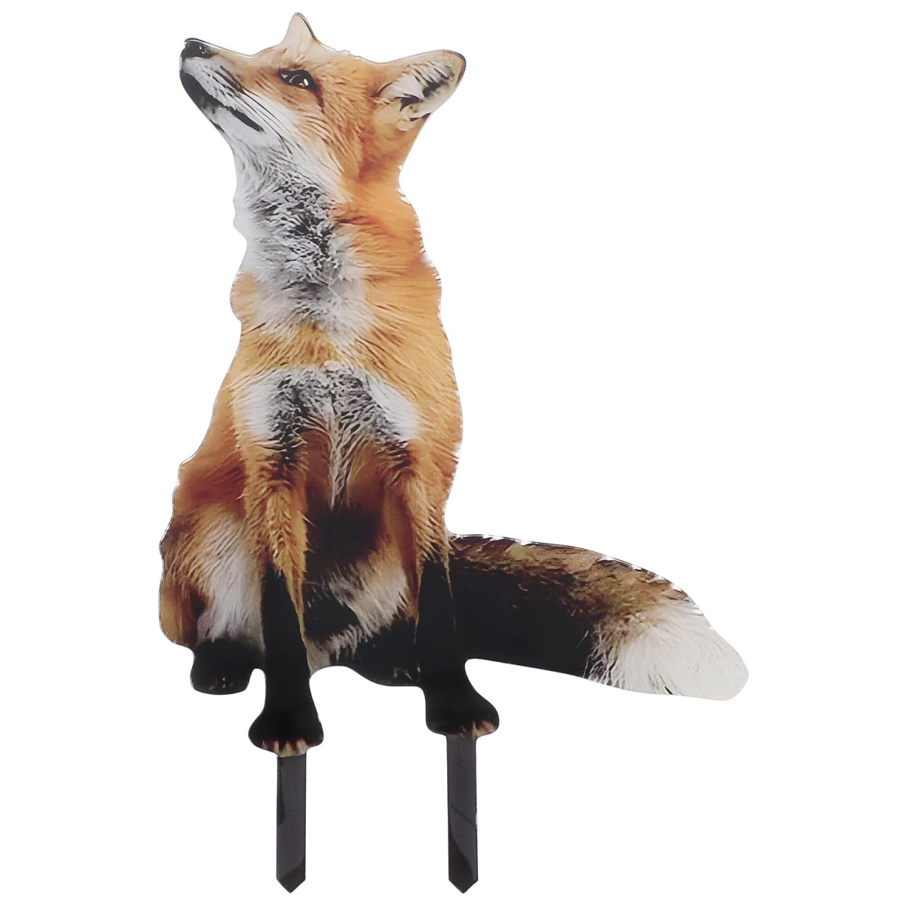 Panneau pour pelouse renard en acrylique rigide d&eacute;coratif pour espace vert ext&eacute;rieur