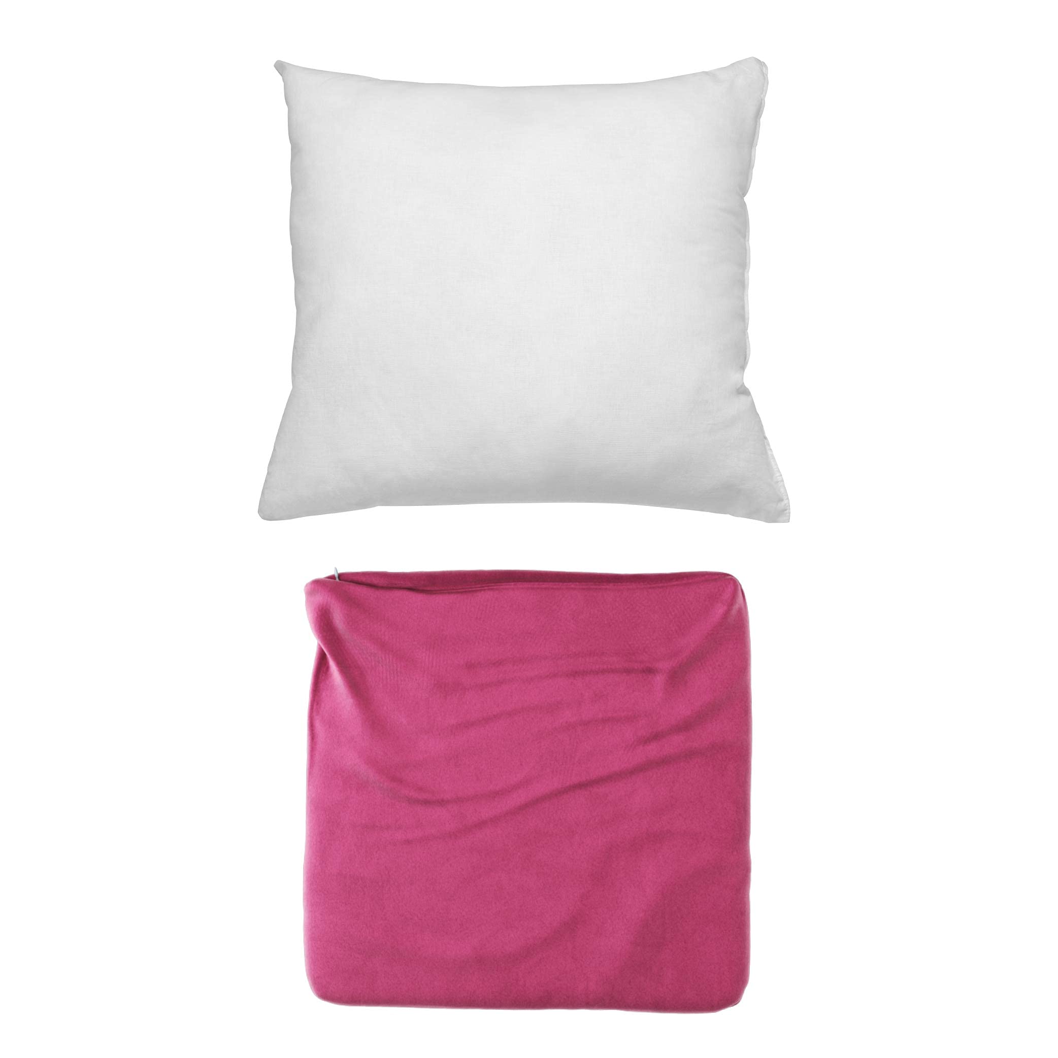 Cojines Sofa con Relleno Incluido Pack Cojin + Funda de 60x60 en Color Fresa/Cojines Decorativos para Sofa, Cama, Salon/Fundas de Terciopelo Elegantes para la decoración del hogar