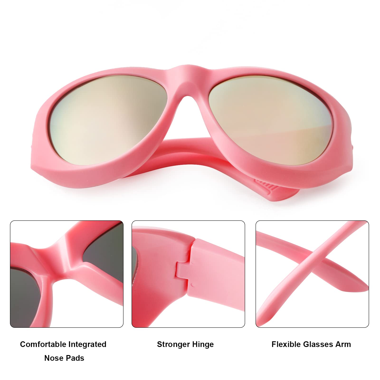 Y2K PH20926 Lunettes de soleil ovales surdimensionnées tendance pour homme et femme