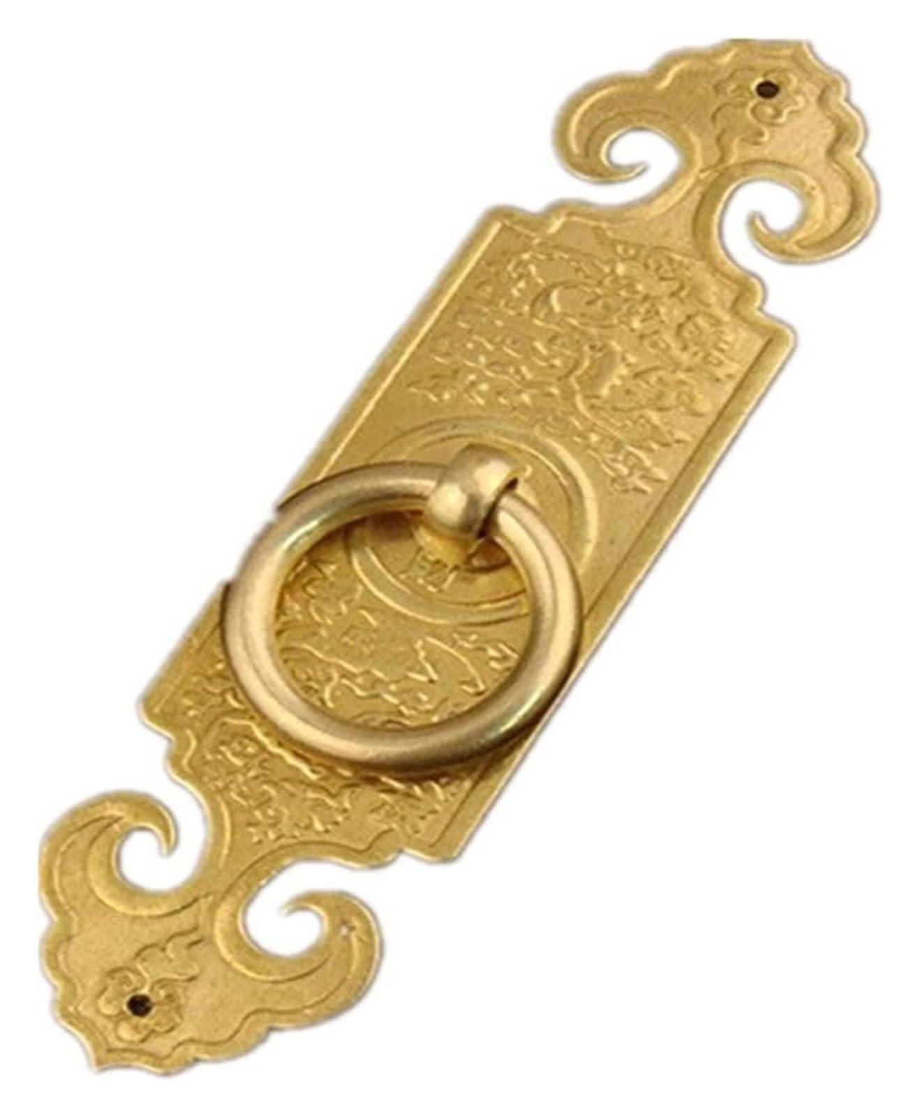 VOPLIVAT Vintage Brass Cabinet Drawer Pulls, Brass Door Handle Multicolor 10-18cm for Cabinet Bookcase Wardrobe Furniture(Brass,18CM)