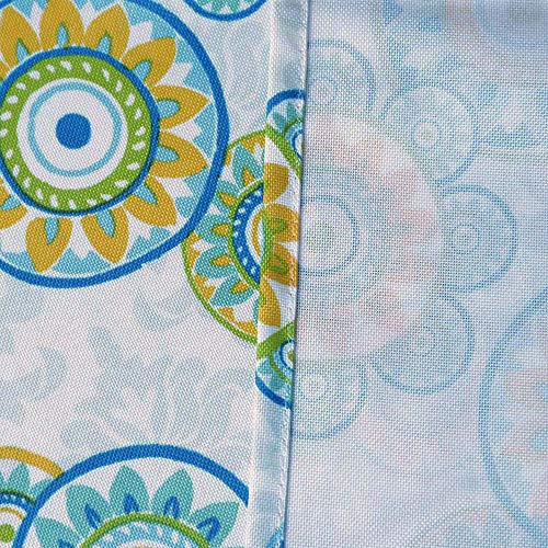 Melaluxe Spring/Summer Wrinkle-Free Waterproof Outdoor Tablecloth With Umbrella Hole And Zipper,60 Inch Round, Seats 4 People #TOP6