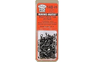 #148-25 Bulk Pack: 25 Pair #148 Whisker Metal Kadee Couplers, Medium HO Scale