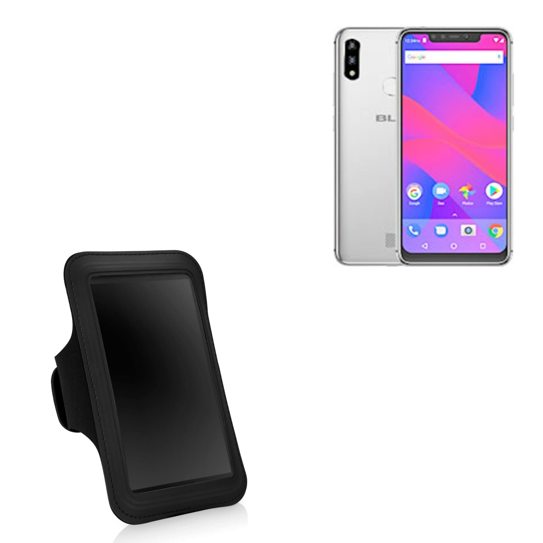 BoxWave Case Compatible with BLU Vivo XI - Sports Armband, Adjustable Armband for Workout and Running for BLU Vivo XI - Jet Black