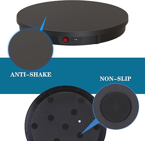 Miniatura 41 de JAYEGT Soporte de exhibición giratorio motorizado, carga de 350 libras, tocadiscos giratorios eléctricos de 360 grados para exhibición de productos