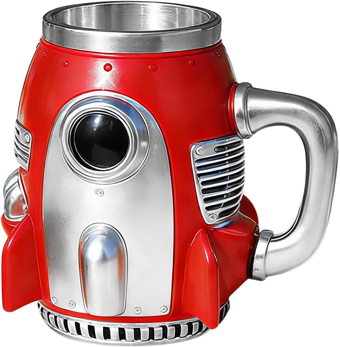 Generisch Cool Mug for Men, Insulated Drinking Bottle, Rocket Cup for Technology Fans, Men, Women, Gift for Dad, Milk, Juice, Beer as well as Hot and Cold