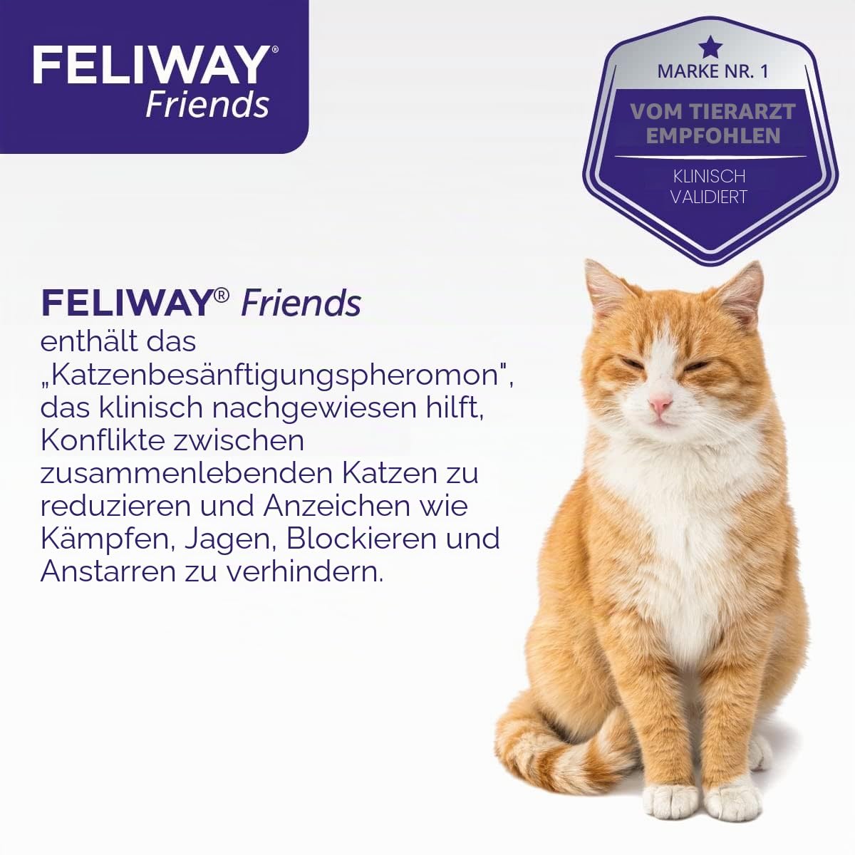 Feliway Friends 30-Tage-Starterkit-Diffusor, 48 ml