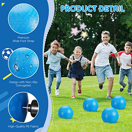 Sumind 24 Pcs Dodgeballs 8.5 Inches Playground Balls Kids Kickball Inflatable Rubber Handball Bouncy Dodgeball Bulk With 1 Pcs Hand Pump And 3 Pcs Storage Bag For Ball Games Gym Outdoor (Blue) #TOP2